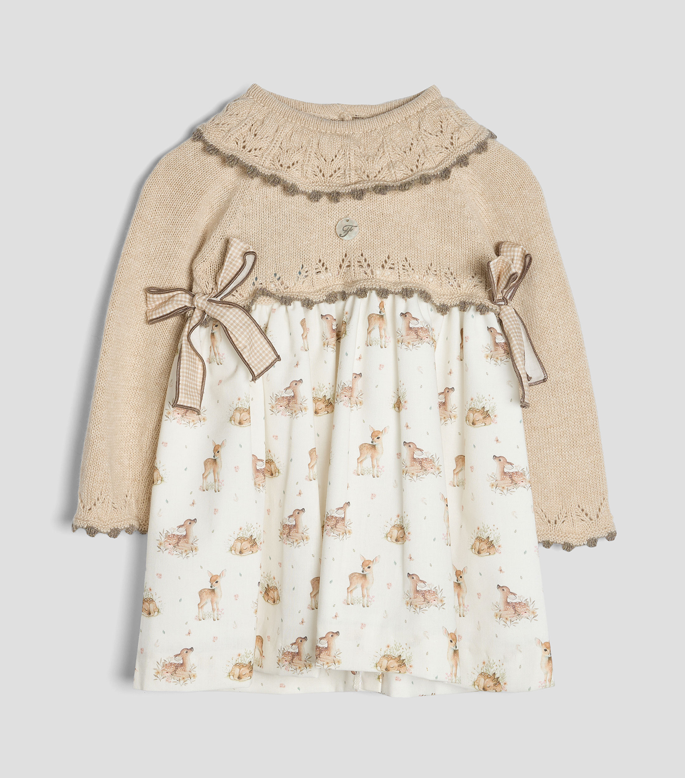 Vestido manga larga estampado Bebé